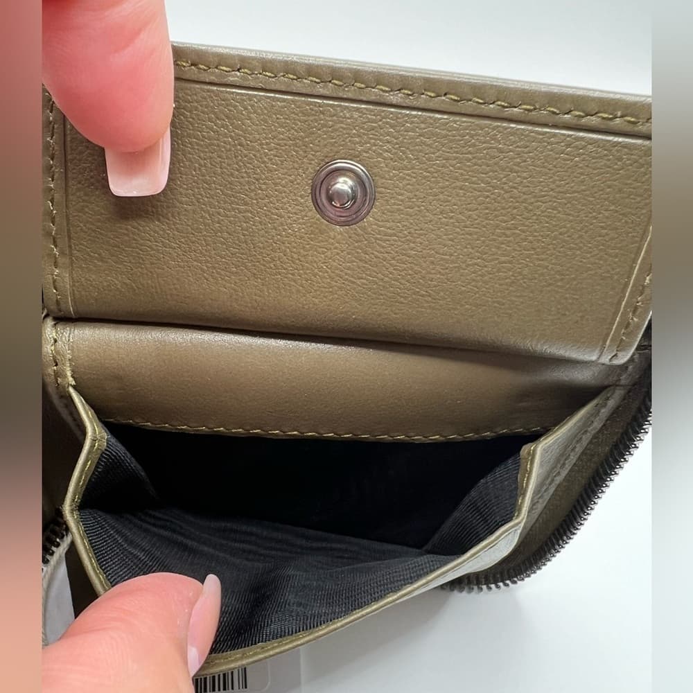 NEW VALENTINO GARAVANI Camouflage Nylon Leather Zip Around Compact Wallet - Thumbnail 6