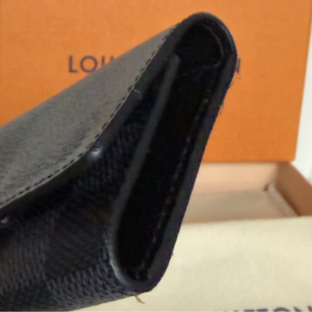 Louis Vuitton Damier Graphite 6 Key Holder Canvas Silver Metal Wallet AUTHENTIC - Thumbnail 5