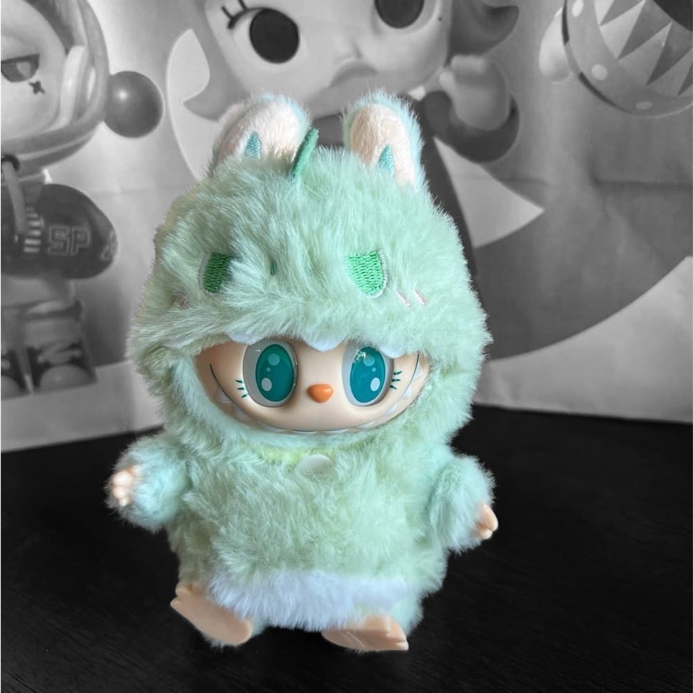 Labubu Dinosaur DINO Outfit 2 piece Costume Ready Soft Fluffy Green - Thumbnail 2