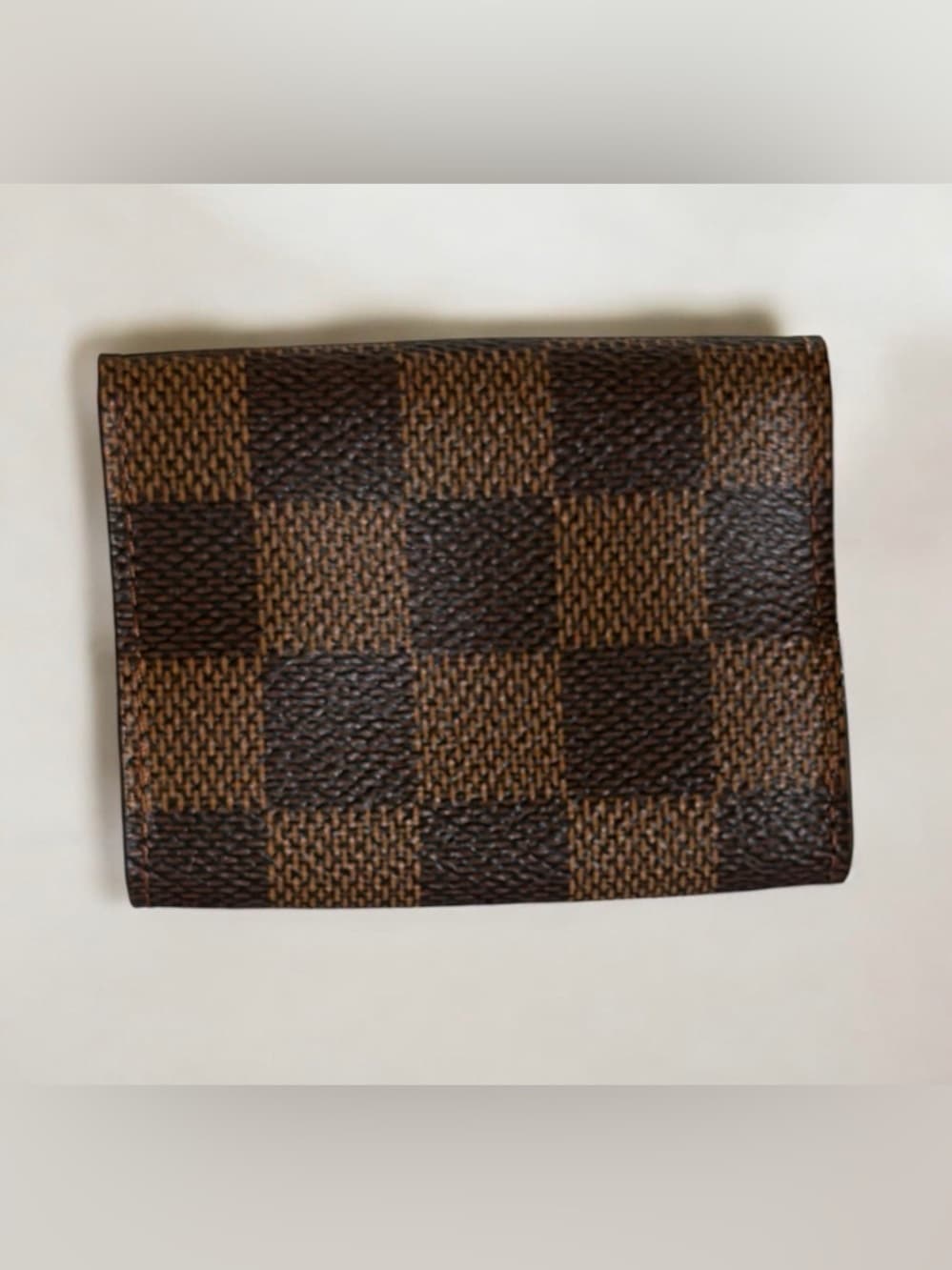 Louis Vuitton Damier Ebene Cufflinks Case With LV 925 Sterling Silver Cufflinks - Thumbnail 3