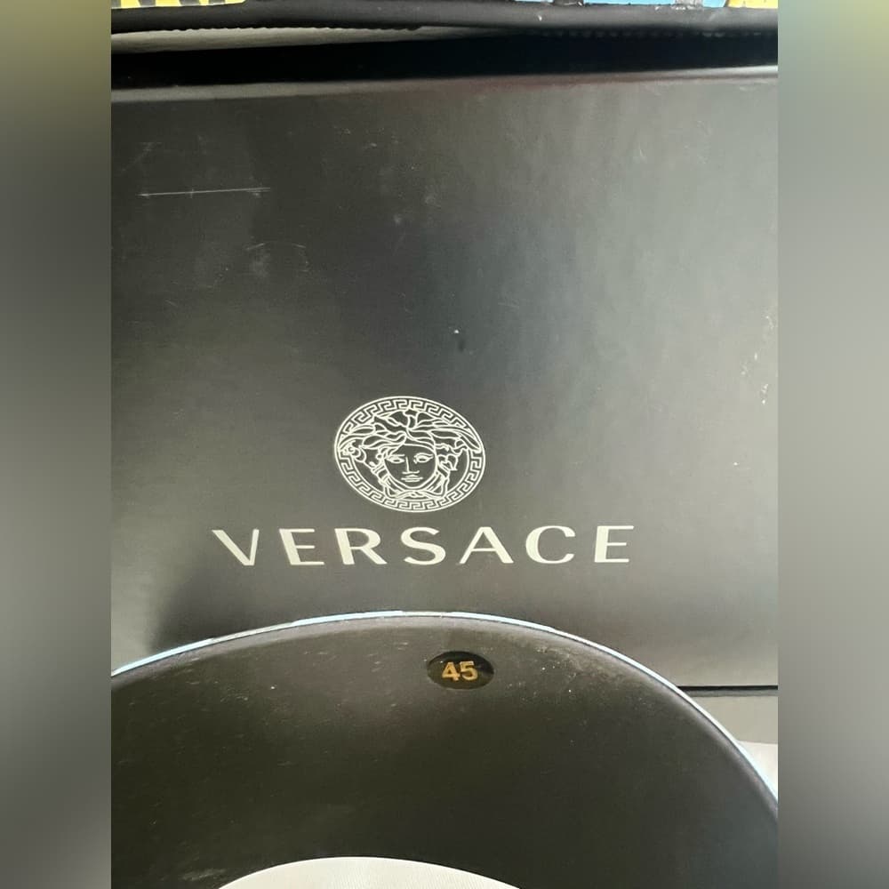 Versace La Greca Design Men’s Monogram Pool Slides Beach Sandals EU 45 - Thumbnail 5