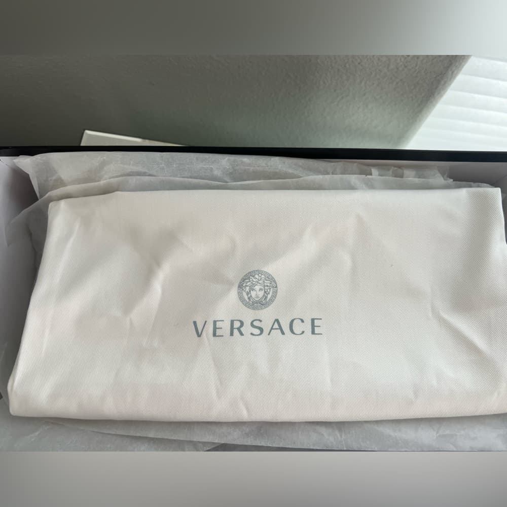 Versace La Greca Design Men’s Monogram Pool Slides Beach Sandals EU 45 - Thumbnail 6