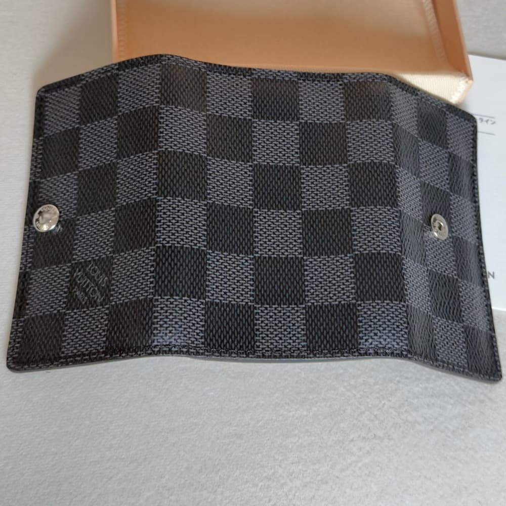Louis Vuitton Damier Graphite 6 Key Holder Canvas Silver Metal Wallet AUTHENTIC - Thumbnail 4