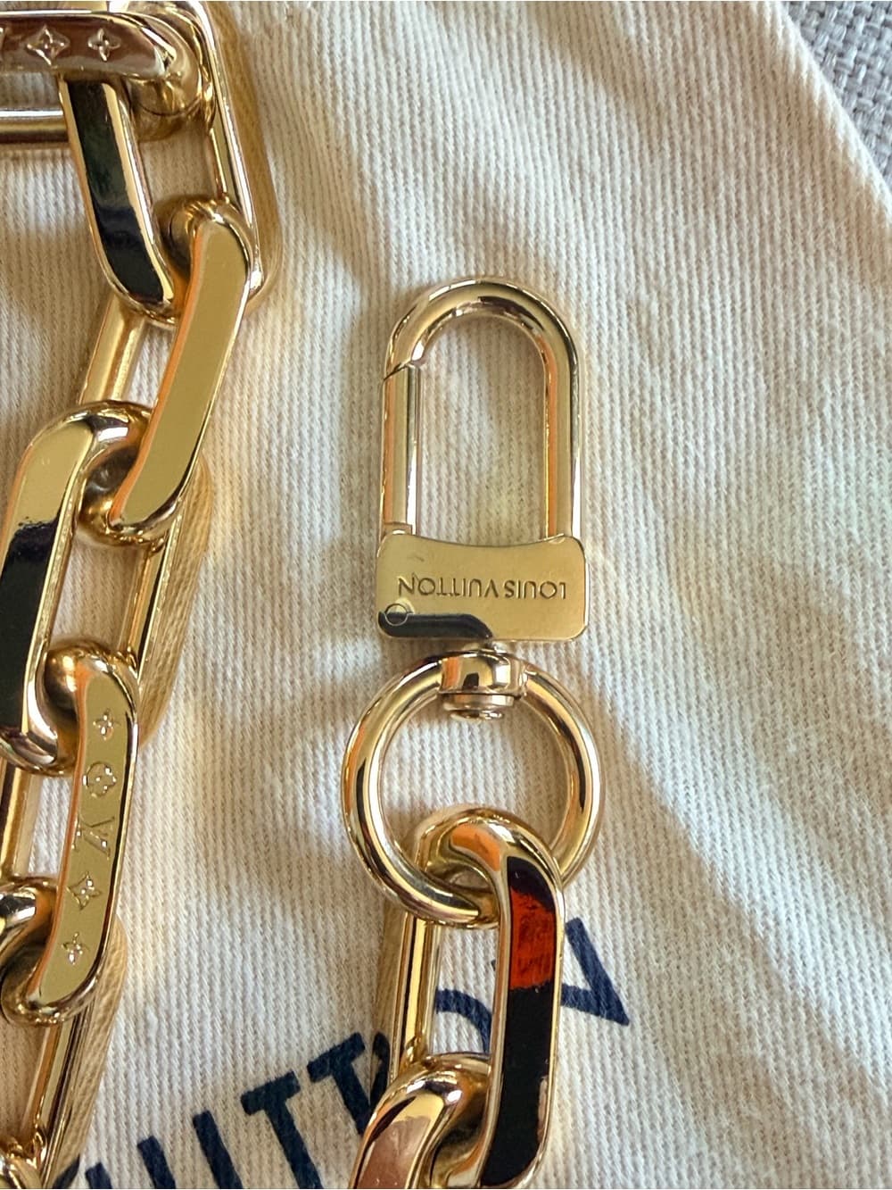 Louis Vuitton Coussin Gold Chain Strap Monogram Chunky Links w Box & Dust Bag - Thumbnail 6