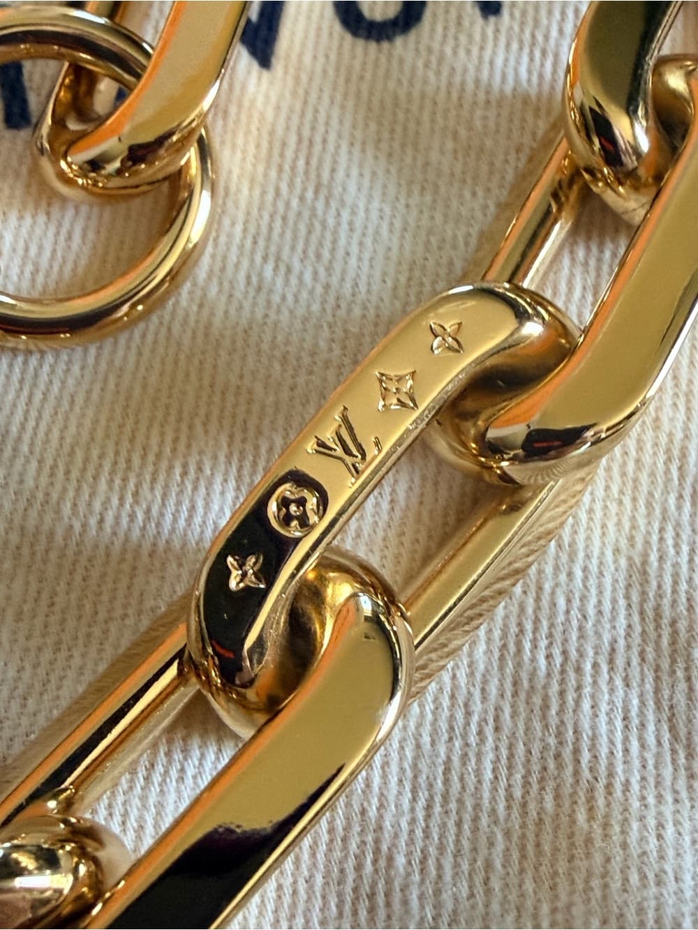 Louis Vuitton Coussin Gold Chain Strap Monogram Chunky Links w Box & Dust Bag - Thumbnail 7