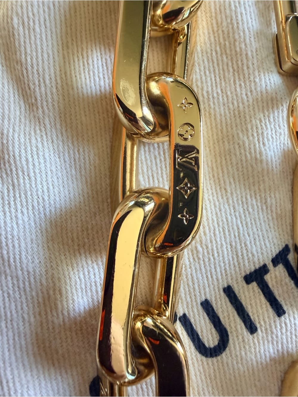 Louis Vuitton Coussin Gold Chain Strap Monogram Chunky Links w Box & Dust Bag - Thumbnail 5