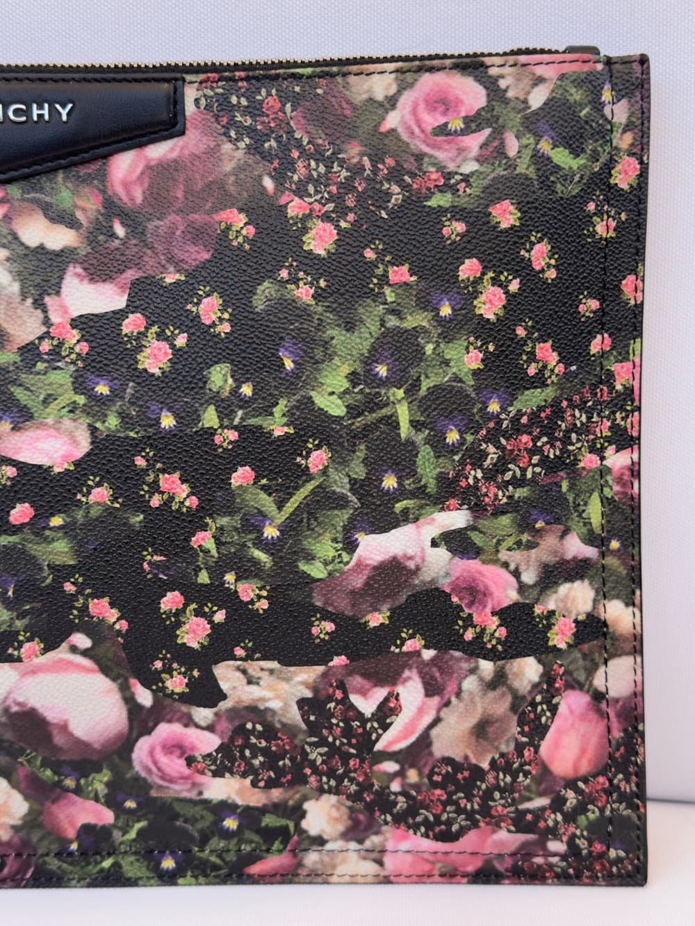 GIVENCHY Antigona Large Zip Pouch Clutch Babys Breath Floral Camo Riccardo Tisci - Thumbnail 7