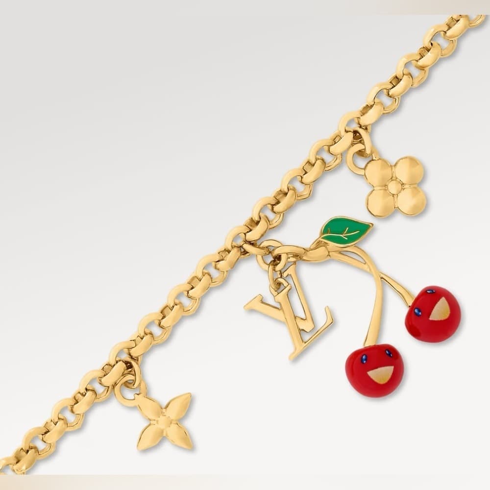 NEW 2025 Louis Vuitton Murakami 20yr Anniversary Cerise Cherry Charm Bracelet - Thumbnail 3