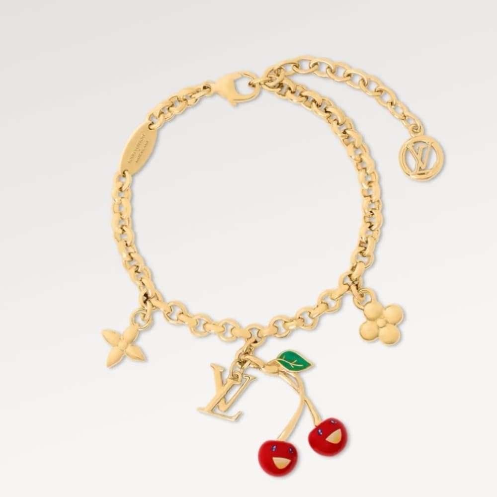NEW 2025 Louis Vuitton Murakami 20yr Anniversary Cerise Cherry Charm Bracelet - Thumbnail 2