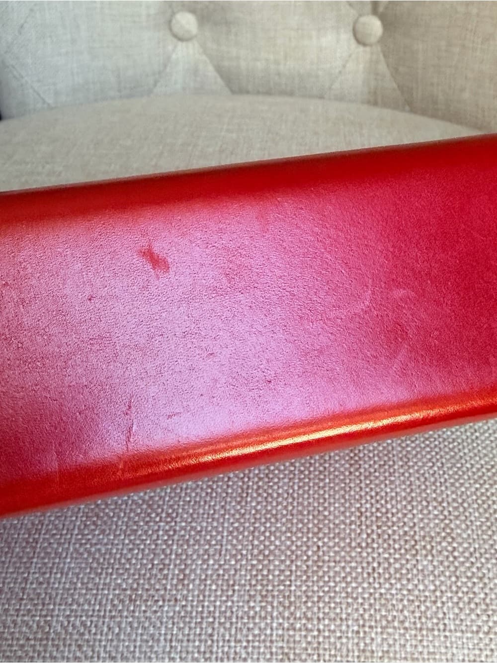 Vintage Salvatore Ferragamo Vara Bow Mini Vanity Case Red Leather Gold Hardware - Thumbnail 6