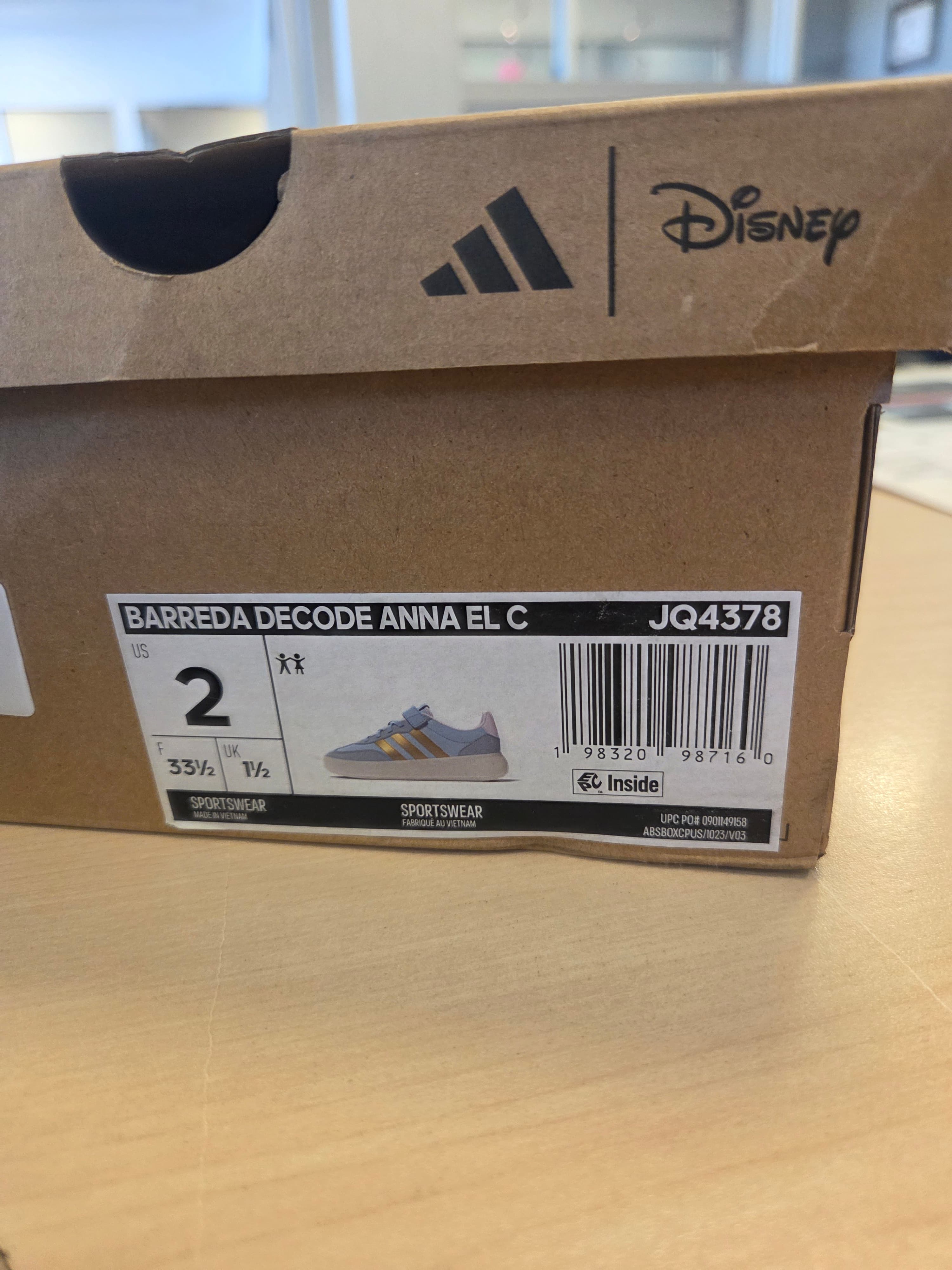 Adidas Frozen Anna Sneakers Kids Size 2 Blue - Thumbnail 4