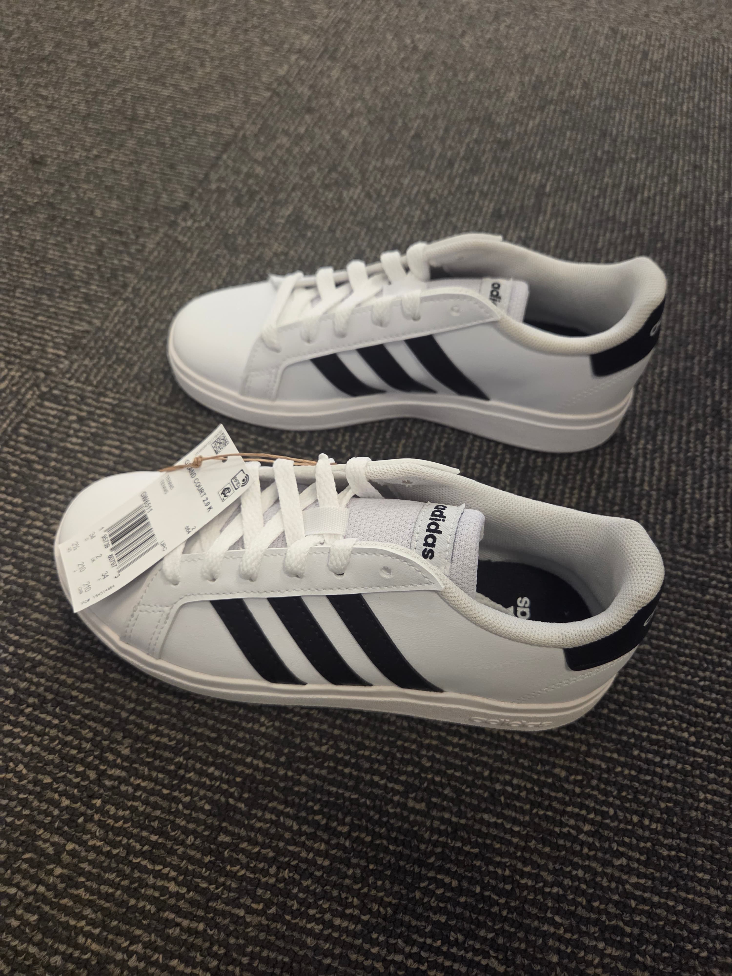 Adidas Grand Court 2.0 K Boys' Sneakers Size 2.5 - Thumbnail 6