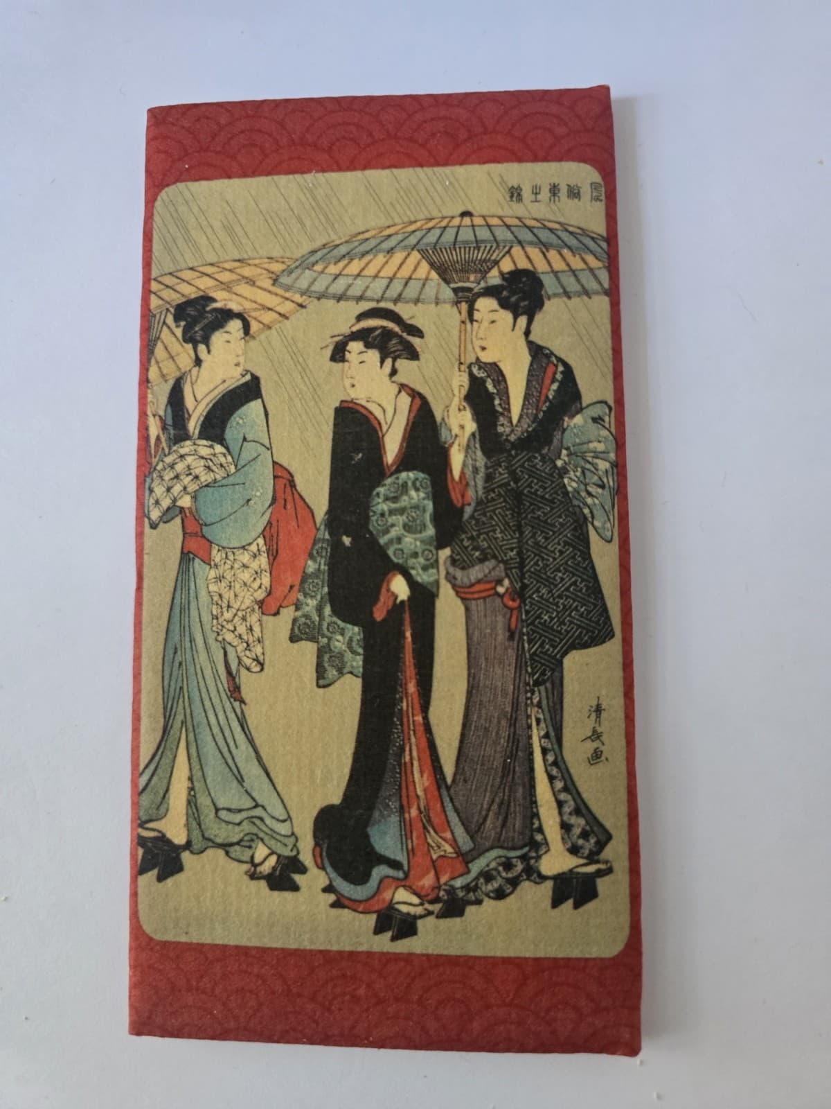 Vintage Japanese Wagami Rice Paper Wallet with the original interior paper pad. - Thumbnail 2