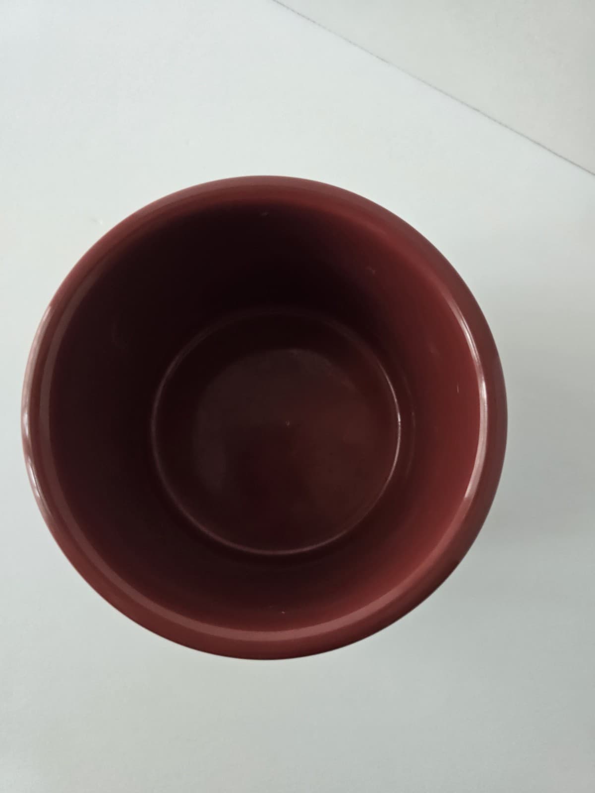 Longaberger Pottery Woven Traditions Paprika Red 1 Pint Salt Crock Made in USA - Thumbnail 2