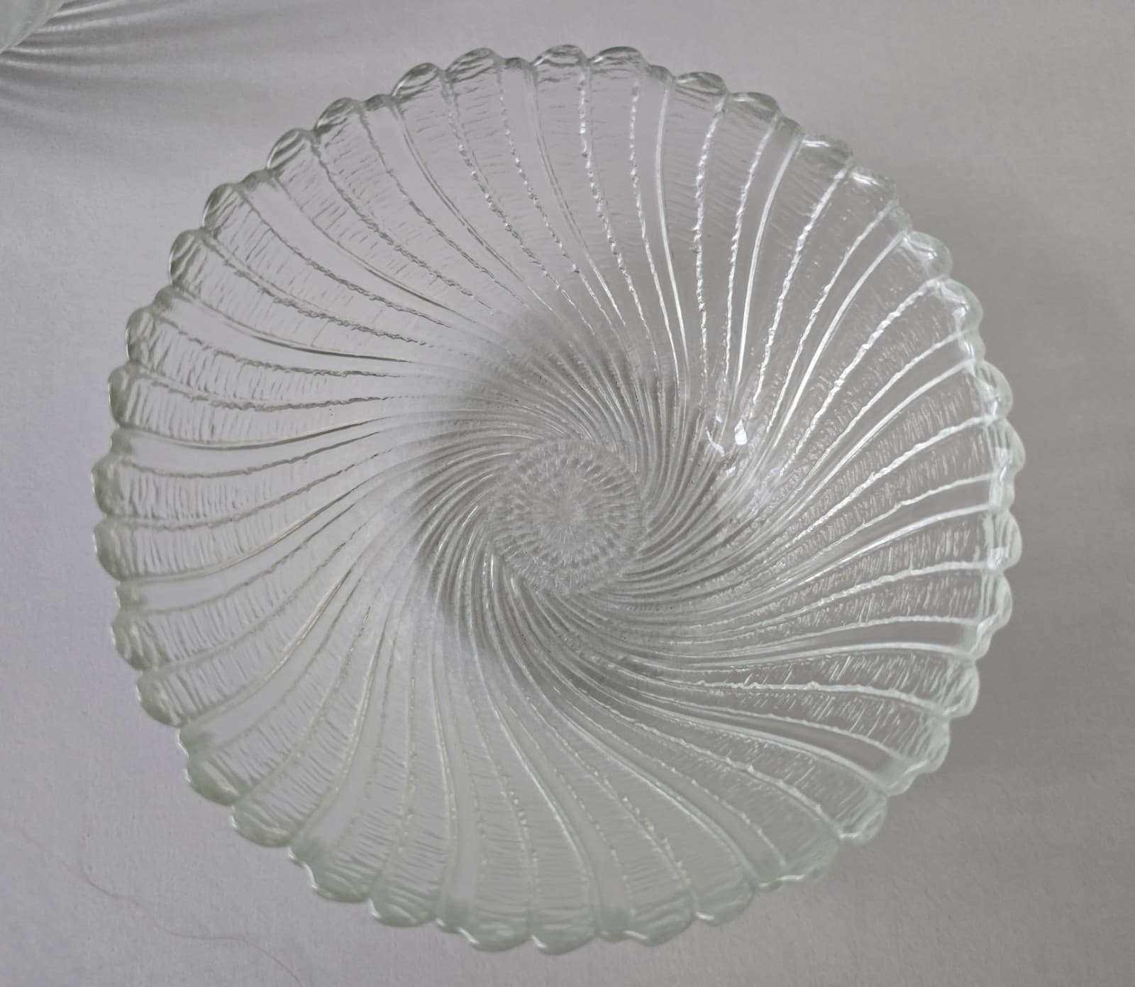 Set of 6 Vintage Arcoroc France Seabreeze Clear Glass Swirl Bowls 5.5" - Thumbnail 2