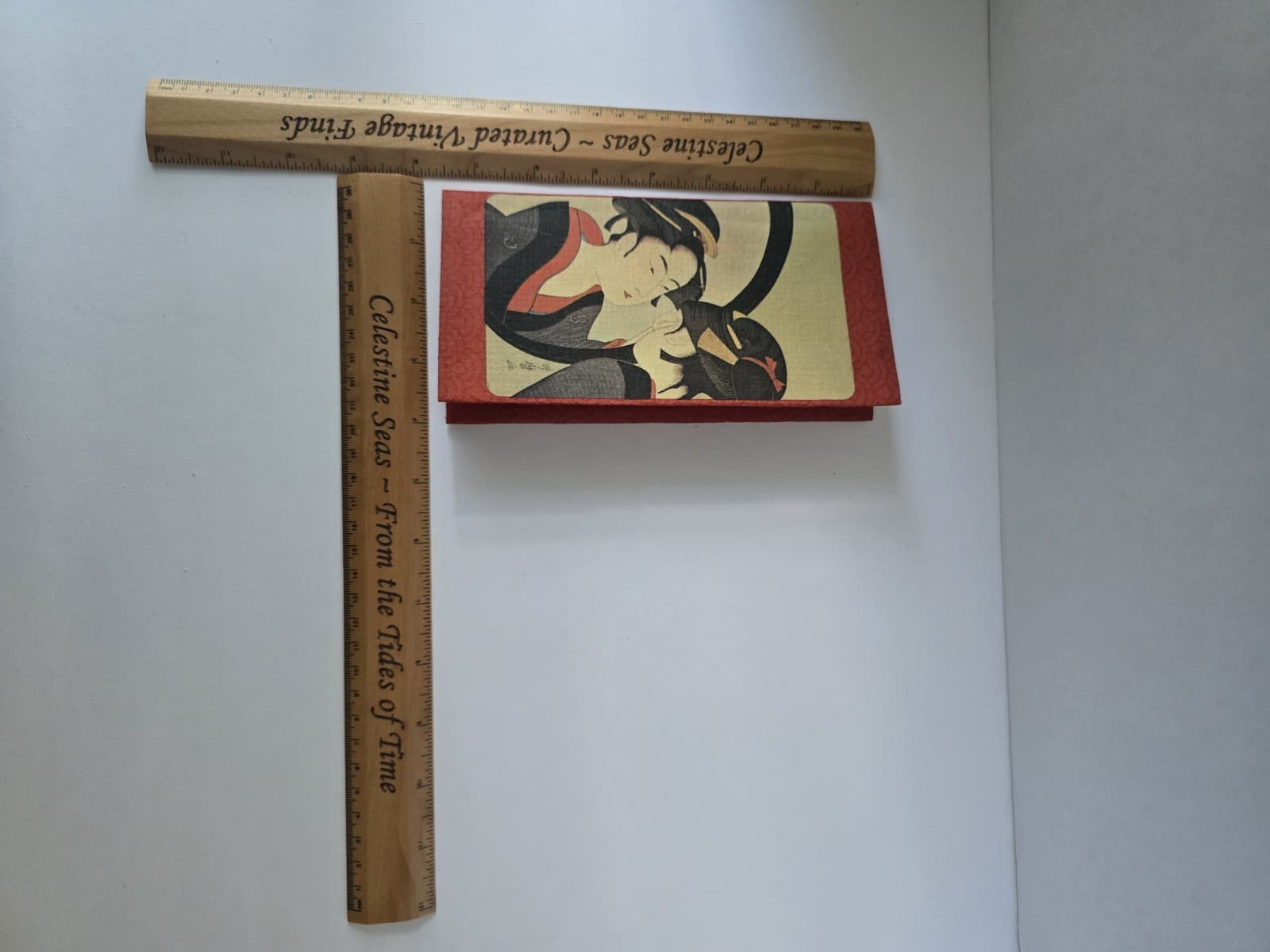 Vintage Japanese Wagami Rice Paper Wallet with the original interior paper pad. - Thumbnail 6