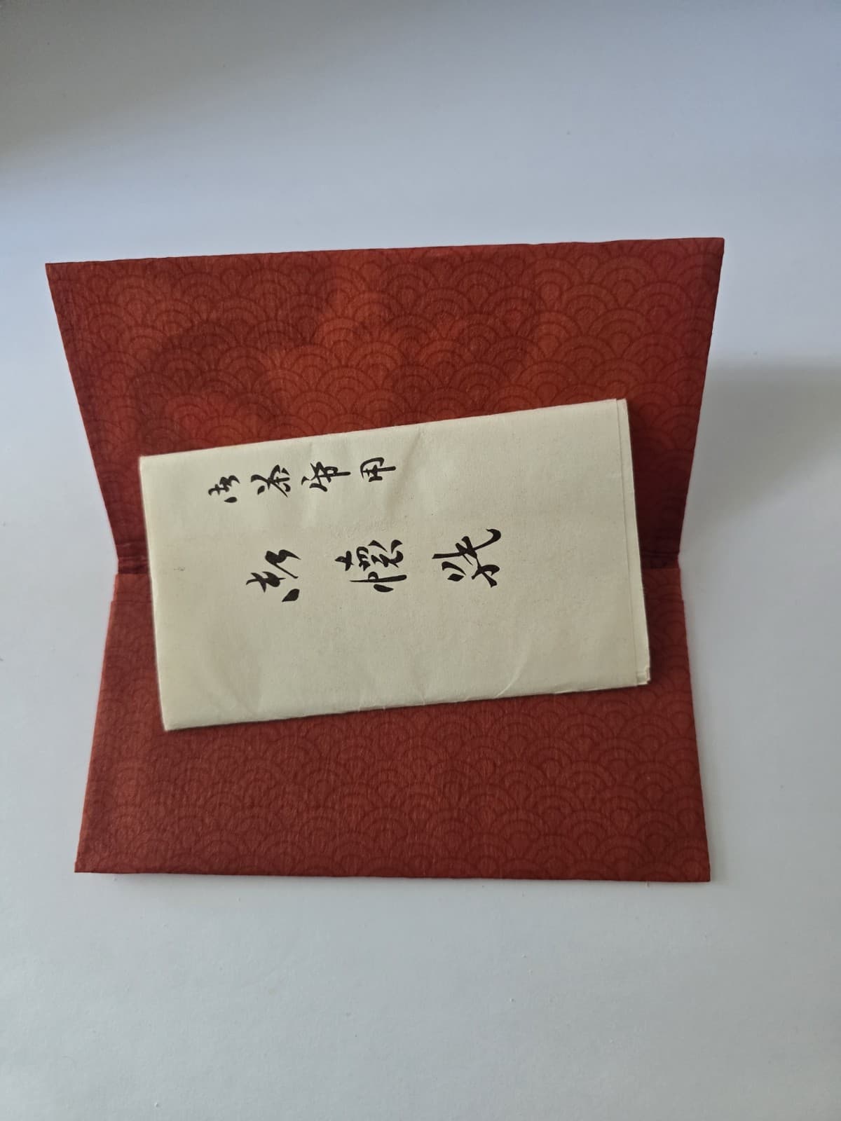 Vintage Japanese Wagami Rice Paper Wallet with the original interior paper pad. - Thumbnail 4