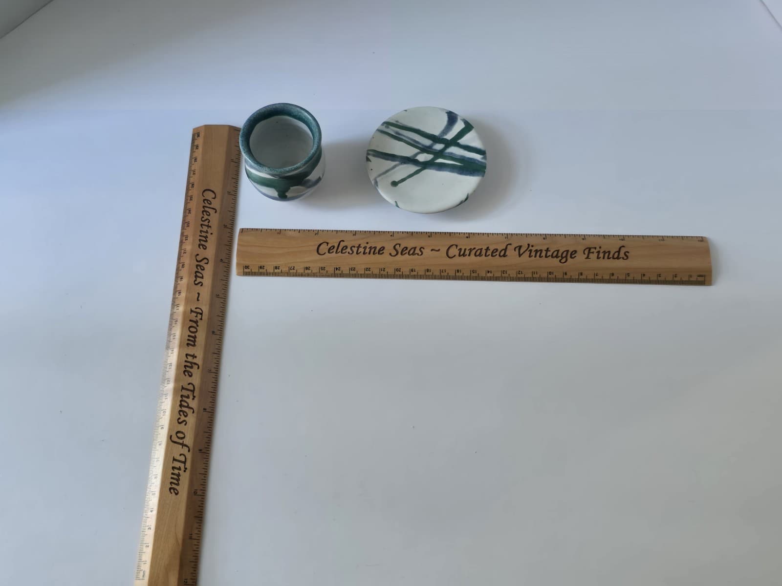 Whitefish Pottery Montana 2019 Handthrown Ceramic Espresso Sake Cup Saucer Set - Thumbnail 6