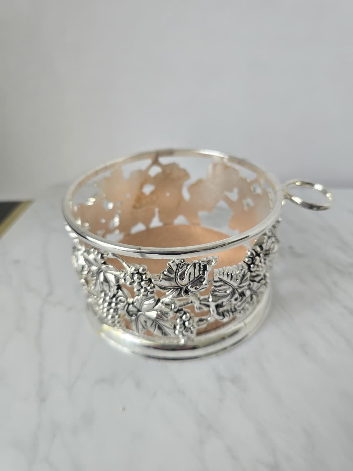 Vintage Godinger Silver Plated Wine Bottle Coaster & Stopper Set - NOS - Thumbnail 9