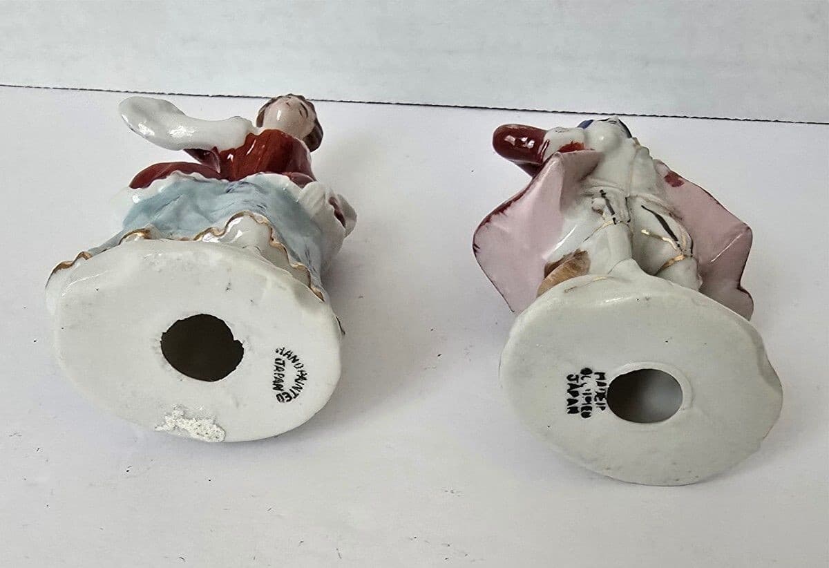 Vintage Orion China Porcelain Colonial Couple Figurines - Made in Occupied Japan - Thumbnail 6