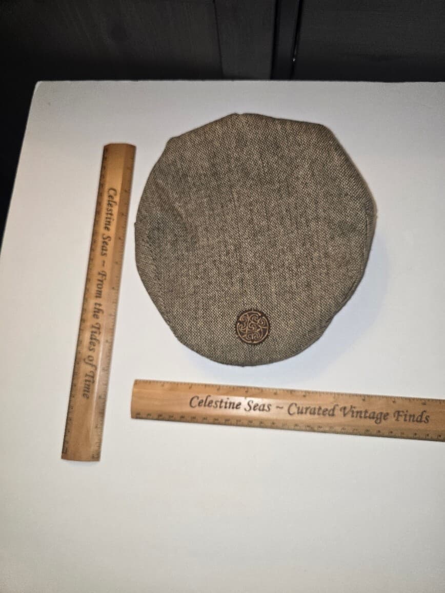 Patrick Francis Ireland Tweed Flat Cap Brown Cabbie Newsboy Hat (Large) - Thumbnail 7