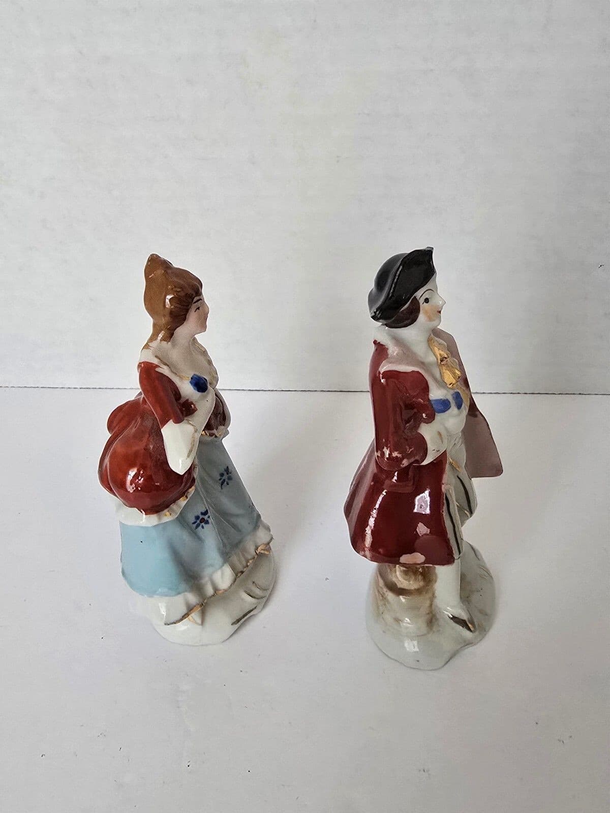 Vintage Orion China Porcelain Colonial Couple Figurines - Made in Occupied Japan - Thumbnail 2