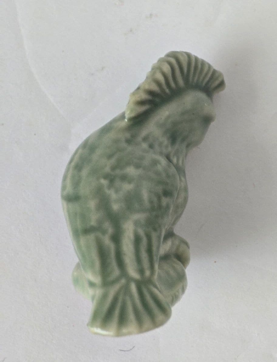 Vintage Wade Whimsies Cockatoo Figurine Red Rose Tea US Series 2 Green Ceramic - Thumbnail 4