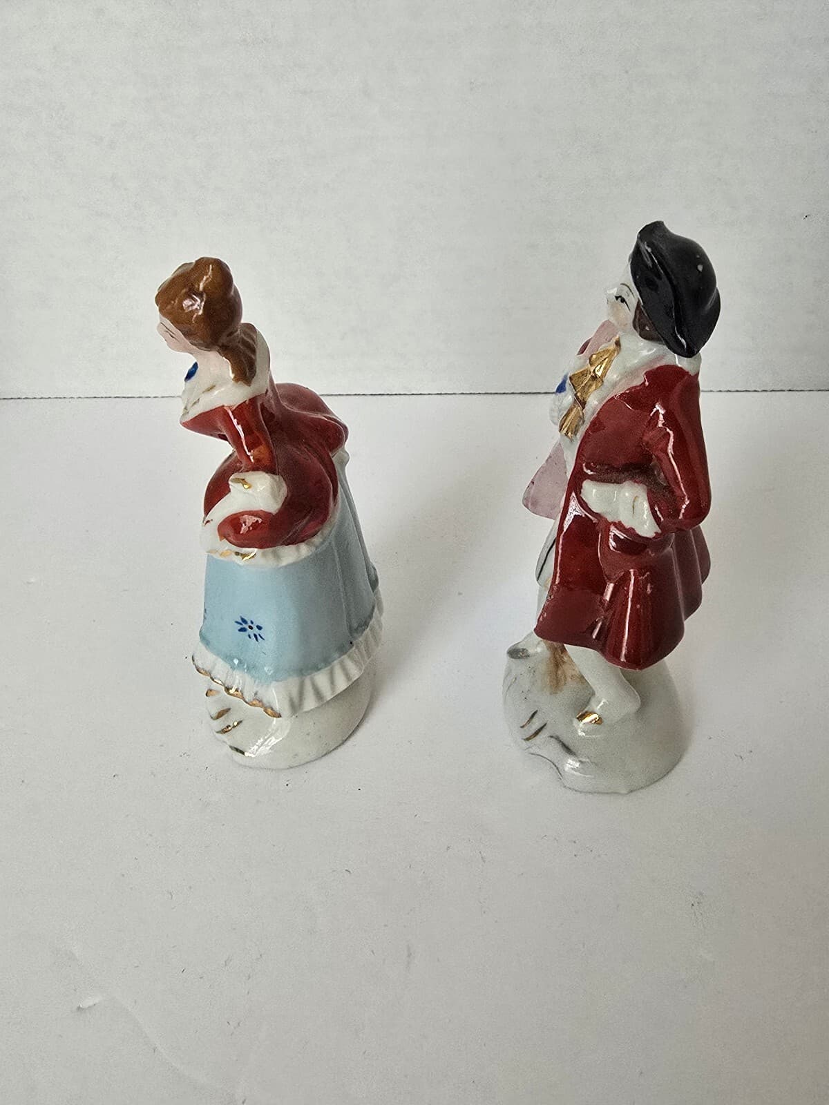 Vintage Orion China Porcelain Colonial Couple Figurines - Made in Occupied Japan - Thumbnail 3