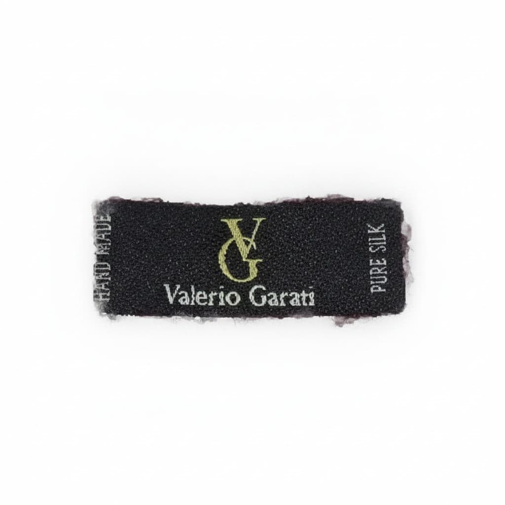Valerio Garati Hand Made Pure Silk Tie Burgundy Red Blue Grid Pattern Geometric - Thumbnail 3