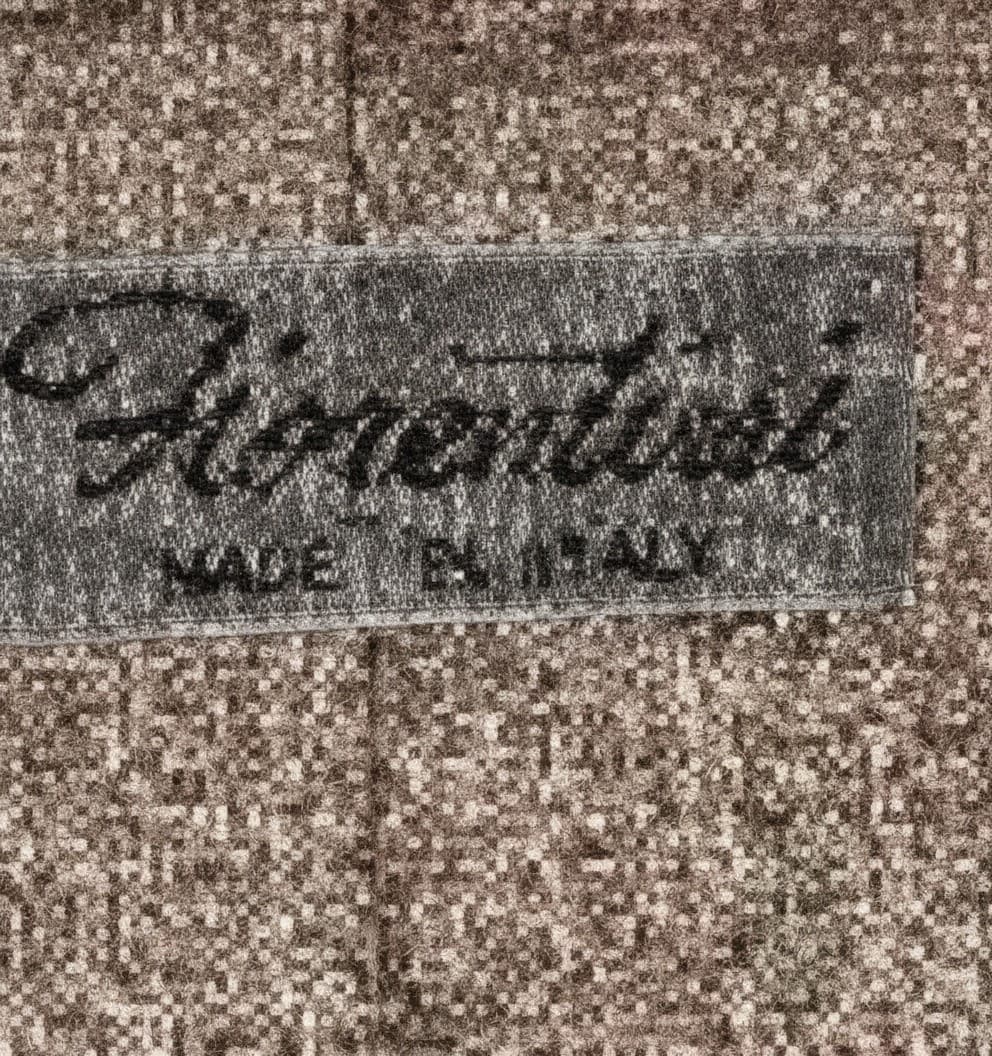 Vintage Fiorentini Silk Tie Made in Italy Textured Pale Beige-Pink Retro Tie - Thumbnail 3