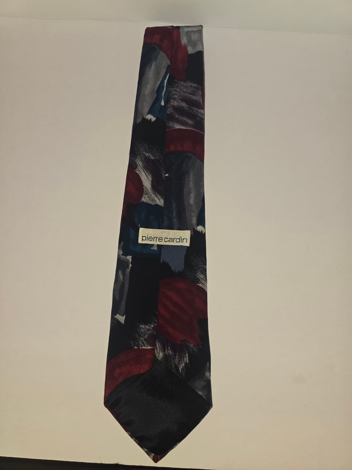 Vintage 80s 90s Pierre Cardin All Silk Tie Geometric Abstract 4" Wide - Thumbnail 4