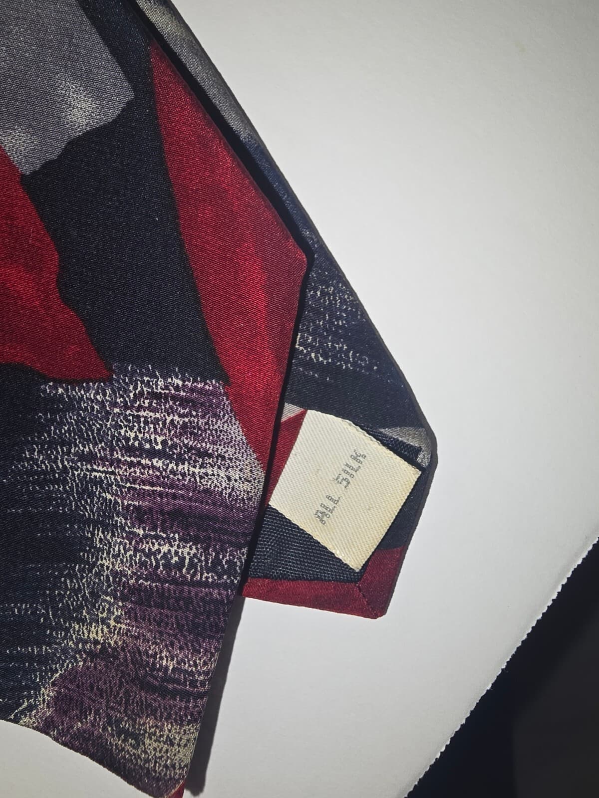 Vintage 80s 90s Pierre Cardin All Silk Tie Geometric Abstract 4" Wide - Thumbnail 5