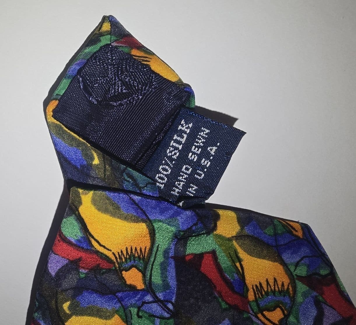Vintage Stonehenge Ltd Cocktail Collection Silk Tie 90s Novelty Hand Sewn - Thumbnail 6