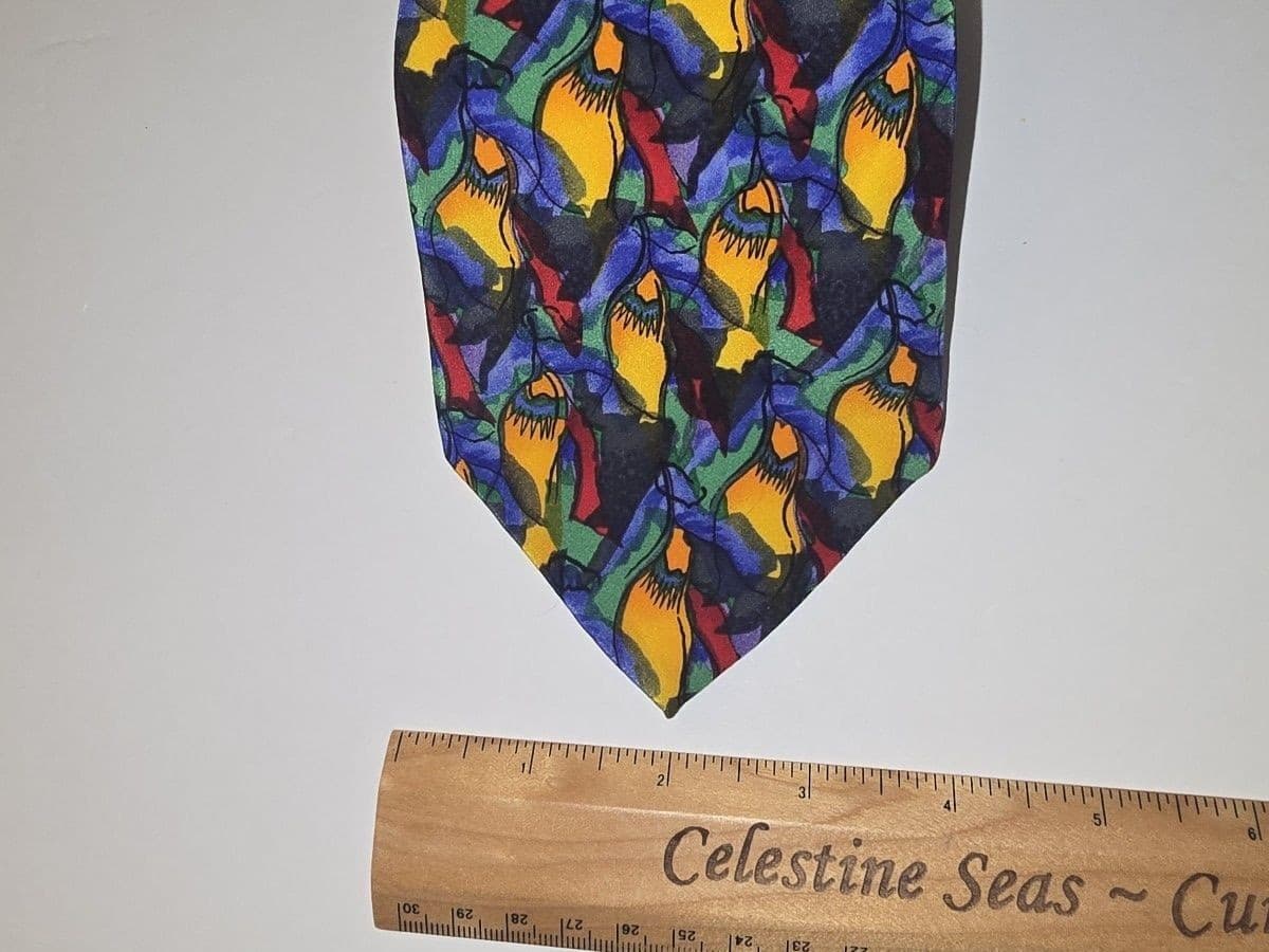 Vintage Stonehenge Ltd Cocktail Collection Silk Tie 90s Novelty Hand Sewn - Thumbnail 7