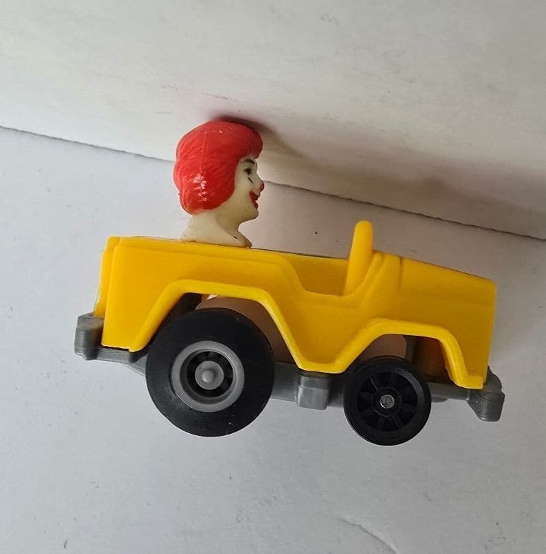 Vintage McDonald's Ronald McDonald Yellow Jeep Toy Car Collectible Model - Thumbnail 2