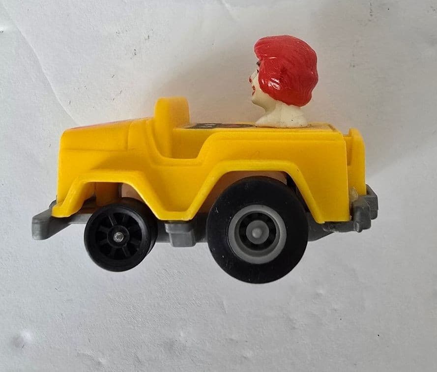 Vintage McDonald's Ronald McDonald Yellow Jeep Toy Car Collectible Model - Thumbnail 4