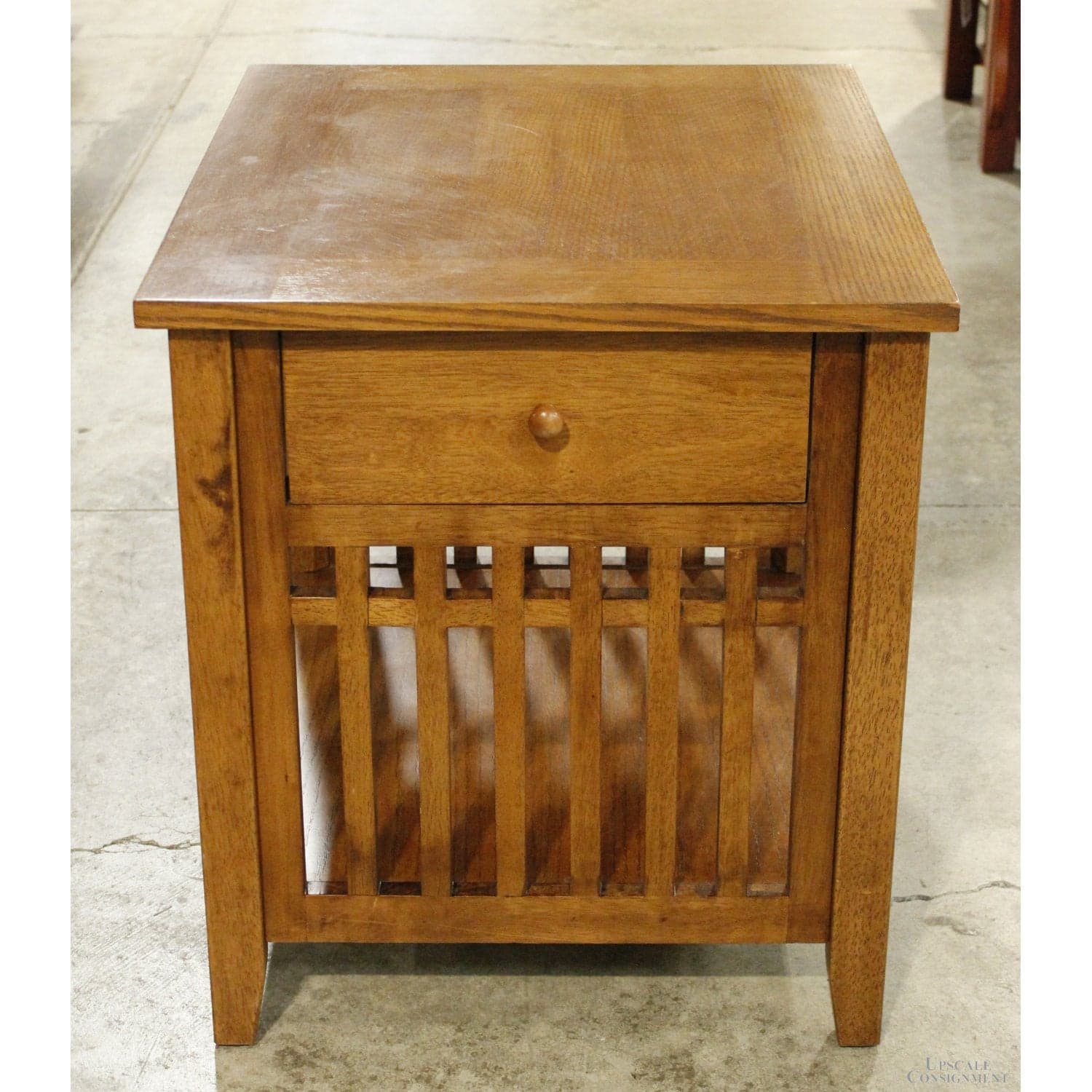 Mission Oak End Table w/Drawer - Thumbnail 3