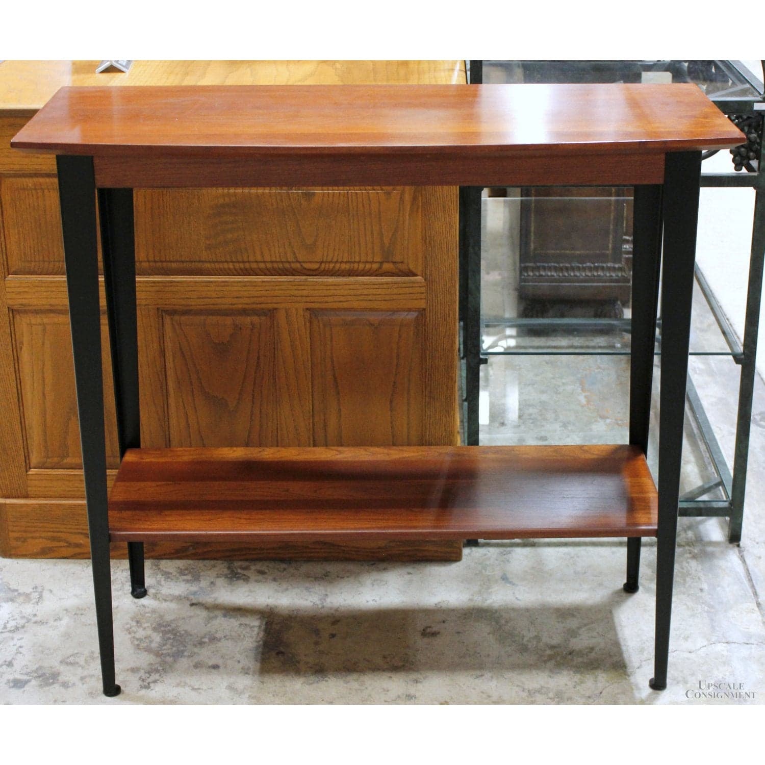Ethan Allen Wood & Metal Console Table - Two-Tone - Thumbnail 2