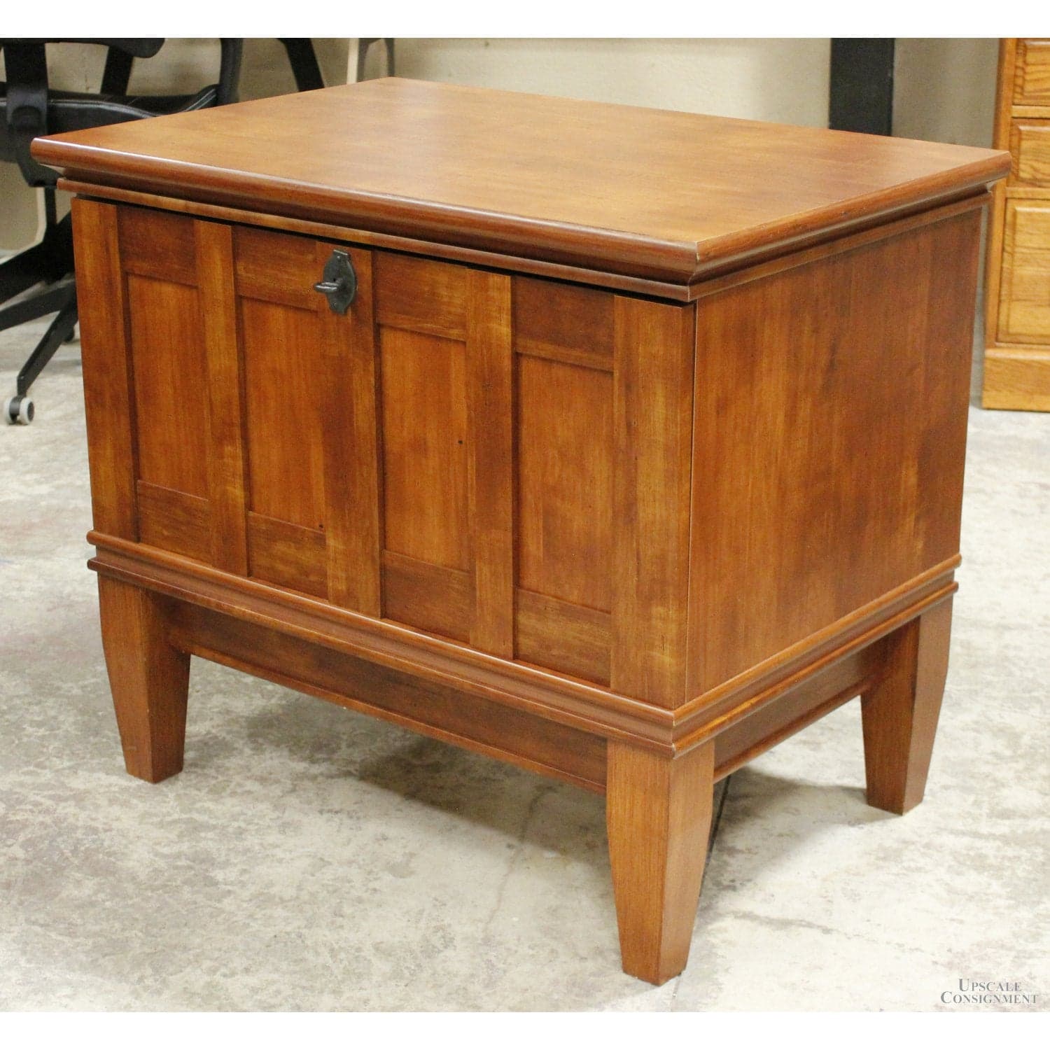 High Leg Lateral File Cabinet - Warm Finish - Thumbnail 4