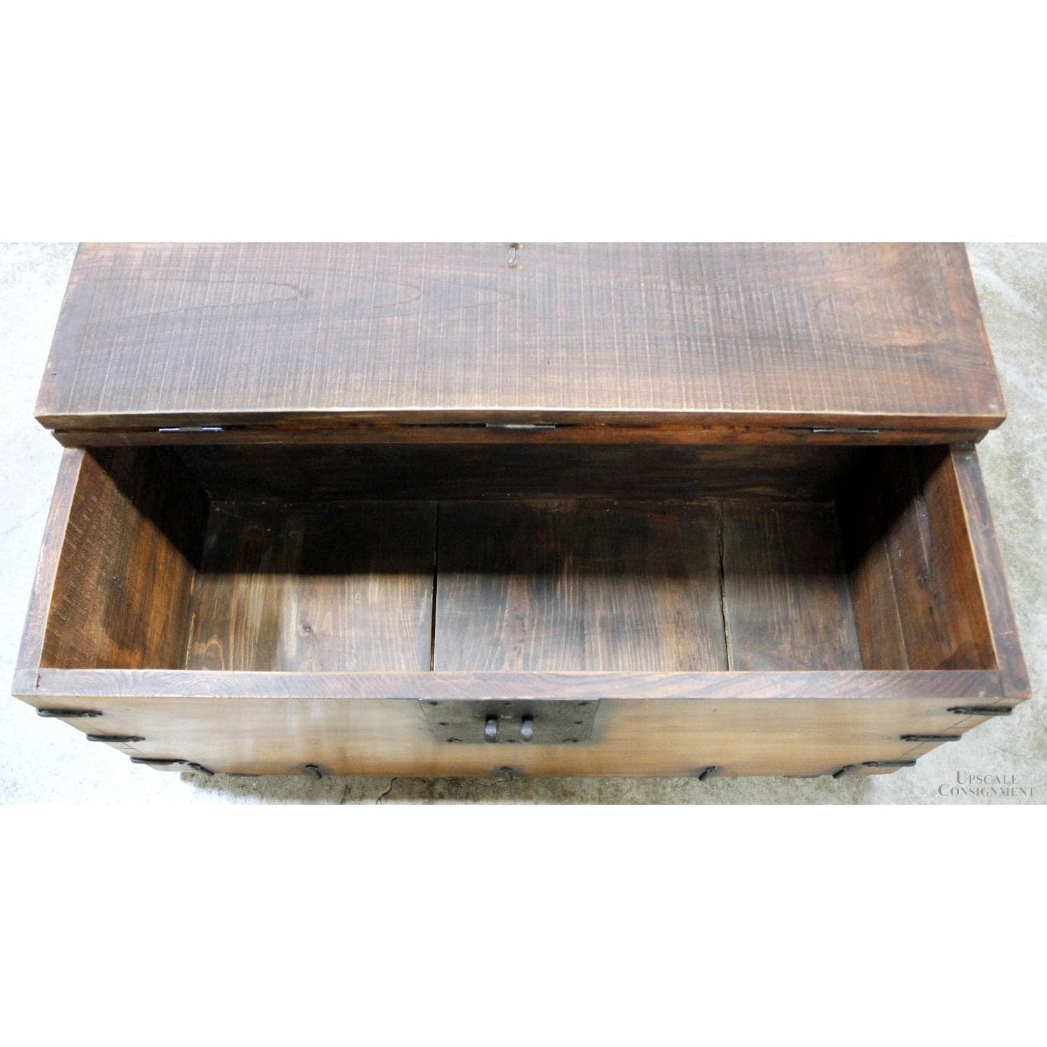 Rustic Mahogany & Iron Blanket Chest - Thumbnail 5