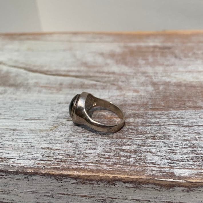 Vintage Sterling Silver Glass Eye Ring | 925 | Size 6.5 | Gothic Oddities - Thumbnail 5