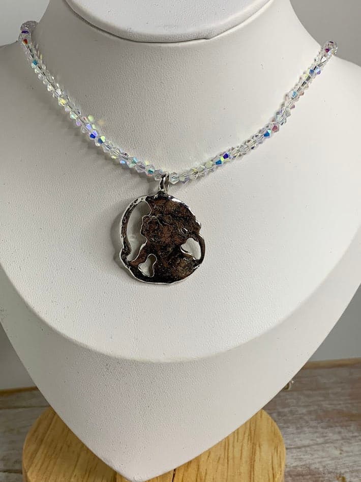.999 Fine Silver Art Nouveau Inspired Pendant - Thumbnail 2