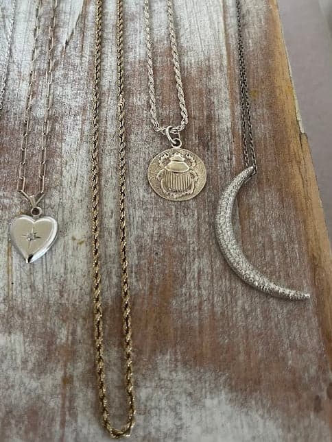 Sterling Silver Crescent Moon Pavé Pendant - Thumbnail 7