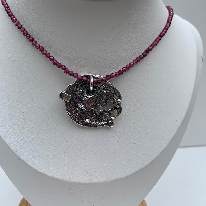 Vintage Sterling Silver Art Nouveau Style Maiden Pendant | Mucha Inspired - Thumbnail 3