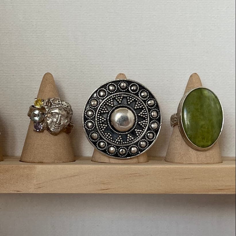 Vintage Silver Shield Ring from Paris, France - Thumbnail 7