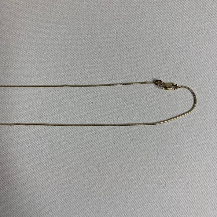 Solid 14K Gold Snake Chain Necklace | 20" | 1mm | 4.28g - Thumbnail 5