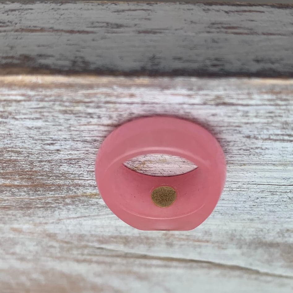 Pink Jade Ring with 14K Gold Bezel | Size 6.75 - Thumbnail 6