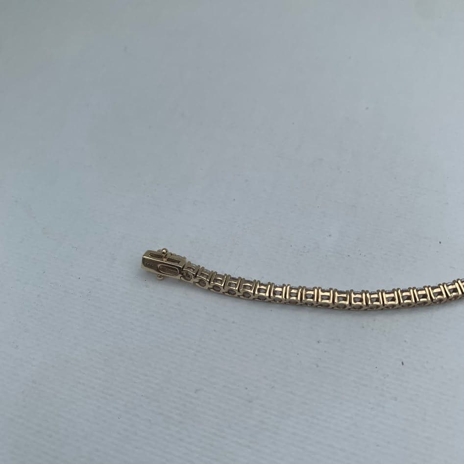 10K Gold Moissanite Tennis Bracelet | 2.5mm | 7" - Thumbnail 3