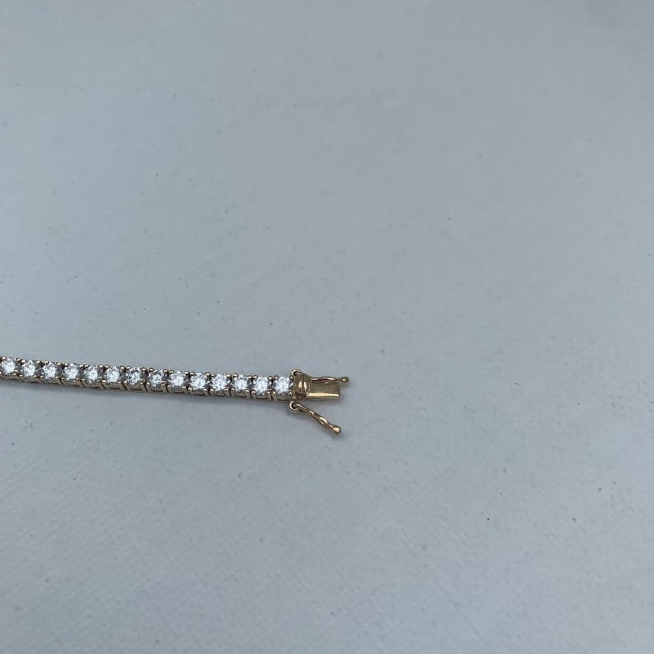 10K Gold Moissanite Tennis Bracelet | 2.5mm | 7" - Thumbnail 4
