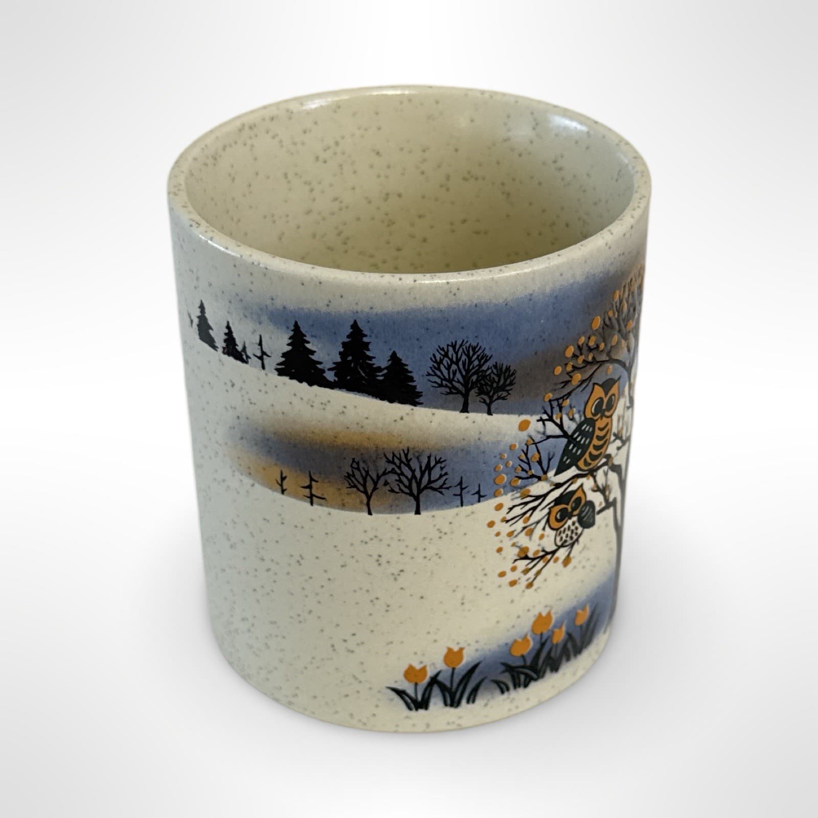 Vintage Stoneware Otagiri Owl Speckled Mug Cup 10oz EUC Made In Japan - Thumbnail 2